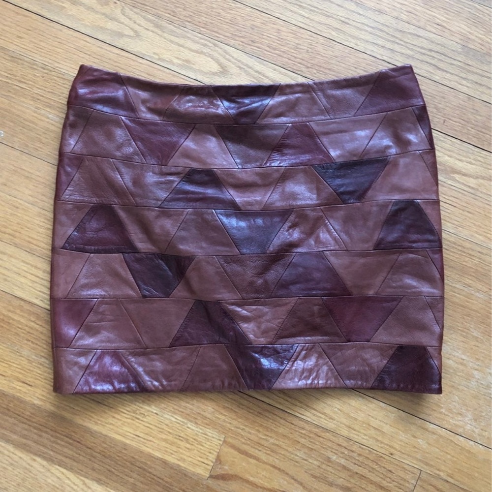 Fossil Genuine Leather Mini Skirt 8